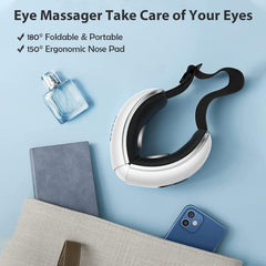 BOQUBOO eye massager with airbag compression around the eyes.