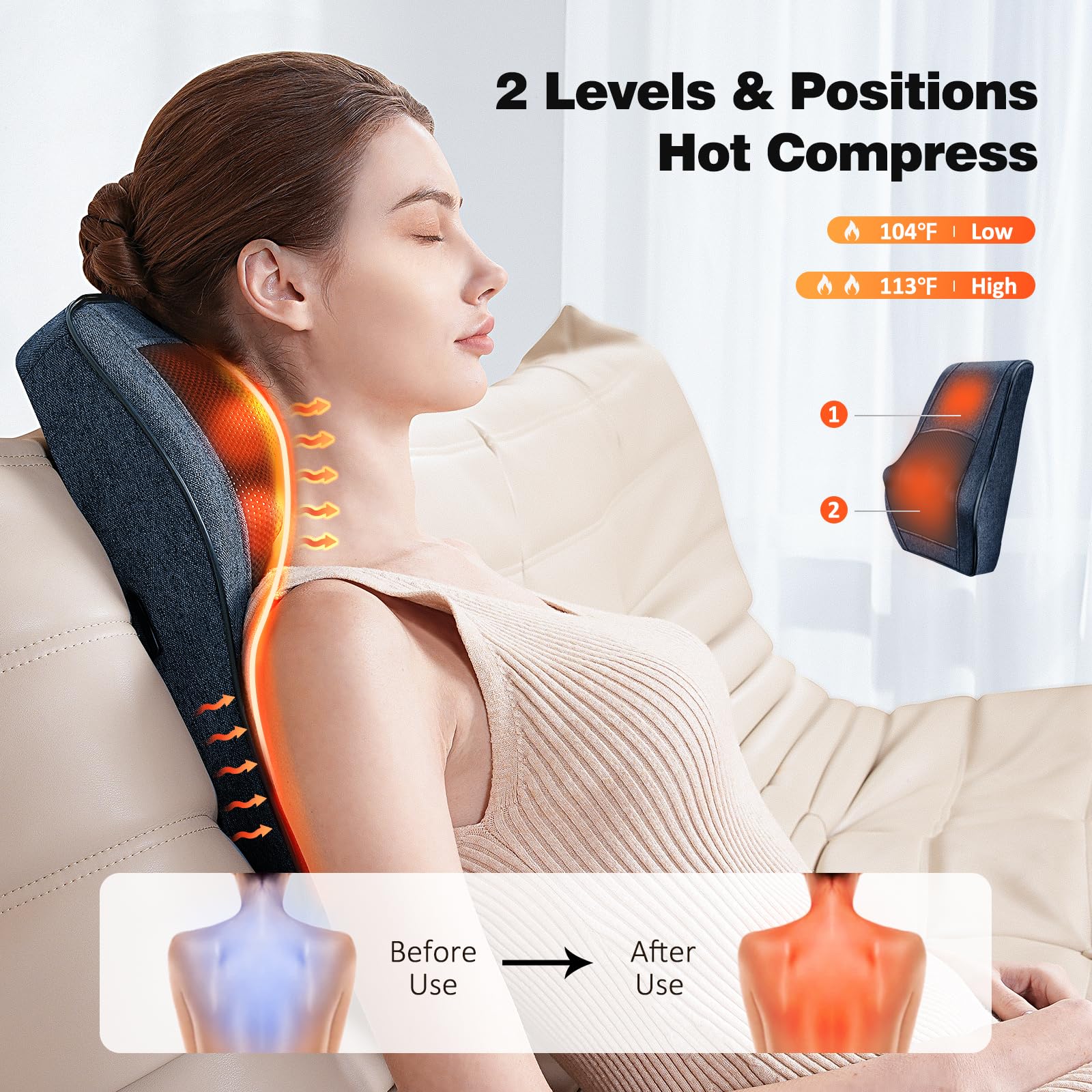 Boriwat massager remote control makes adjustments easy from across the room.