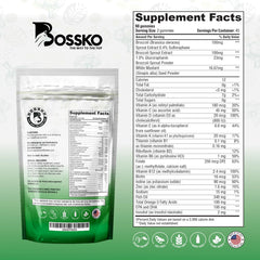 Bossko Sulforaphane Gummies non-GMO gluten-free gelatin-free for clean ingestion.