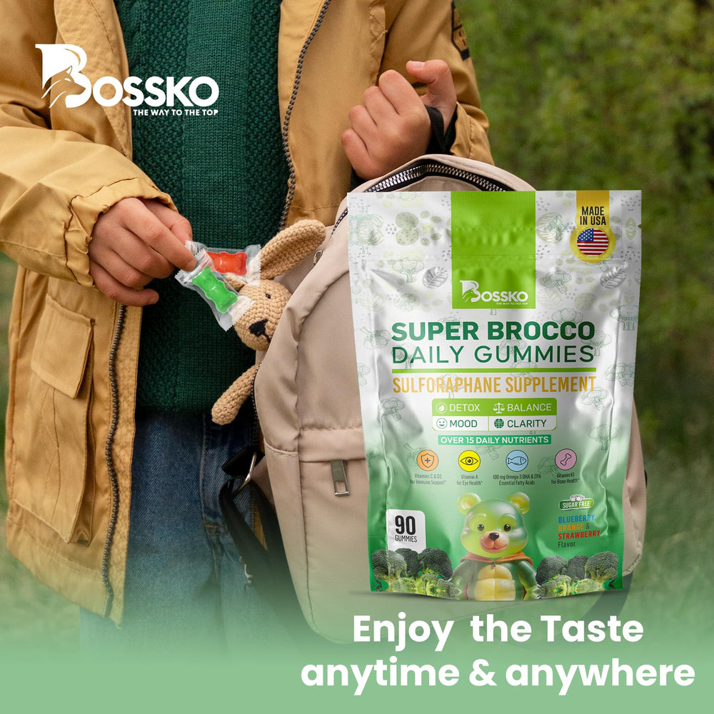 Bossko Sulforaphane Gummies vegan formula appeals to plant-based routines.