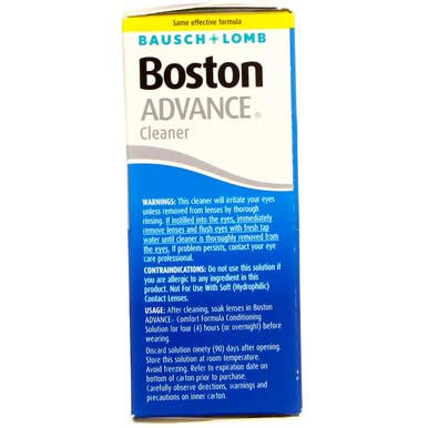 Close-up of the cleaner label shows usage notes and branding.