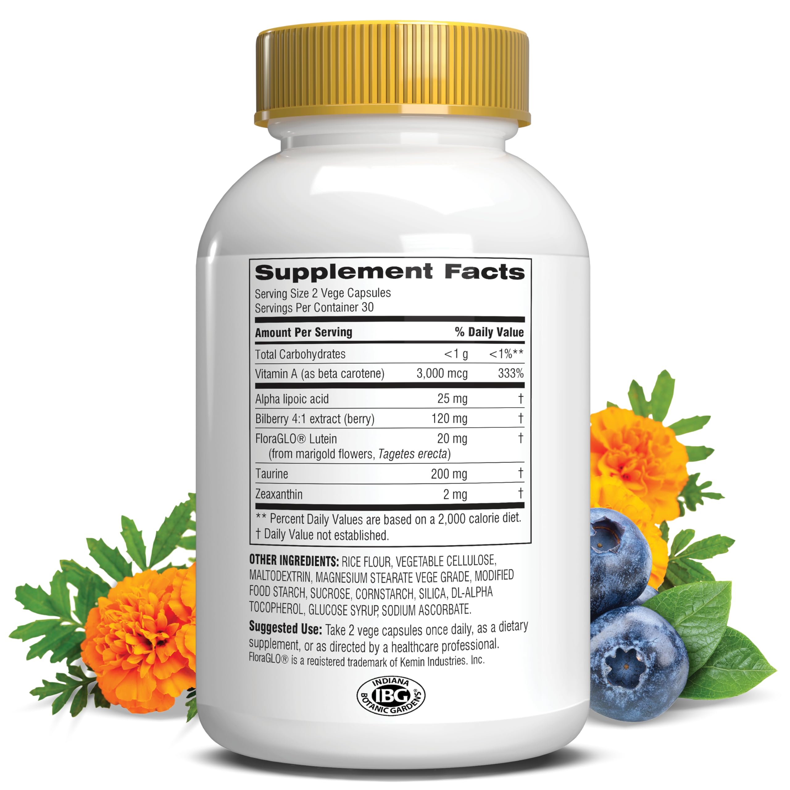Botanic Choice OptiGold Vision capsules ready to pour, ideal for daily eye support