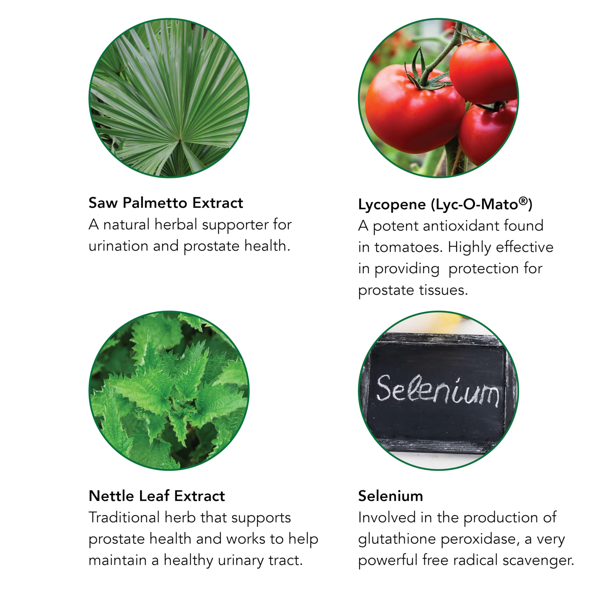Botanic Choice Prostate 9 Complex ingredients list features pygeum, lycopene, and zinc.