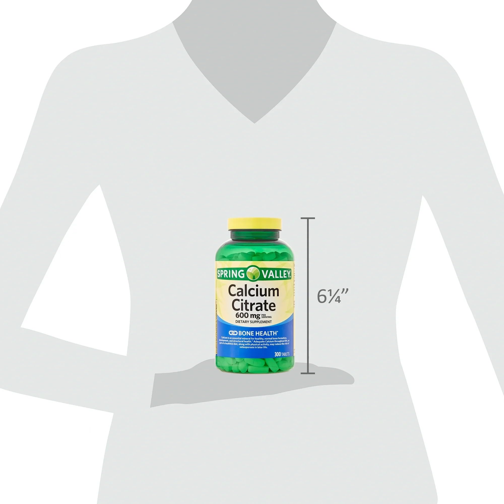Bottle label detail emphasizes 600mg per serving.