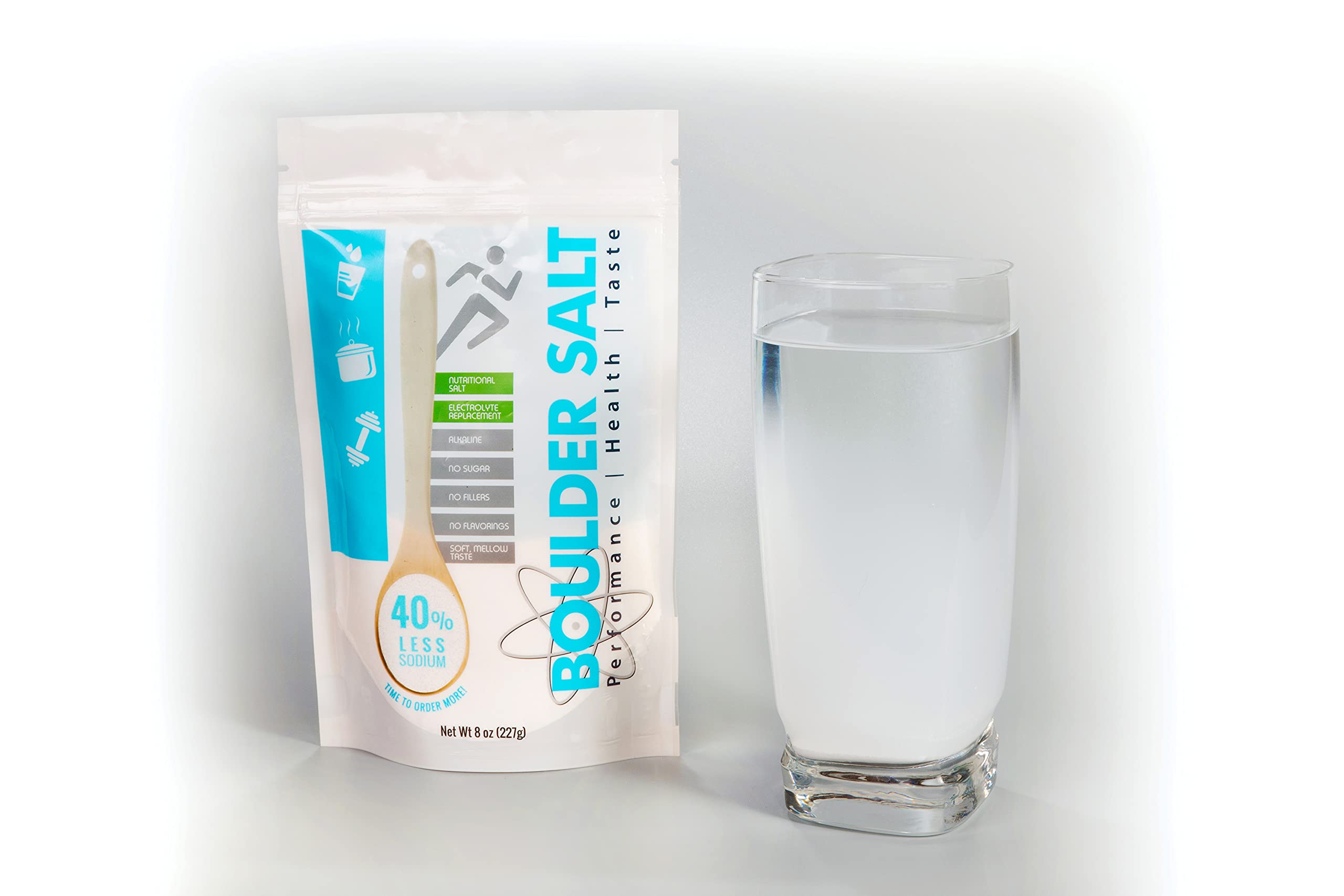 Boulder Salt water solution appears cloudy, a normal settling.