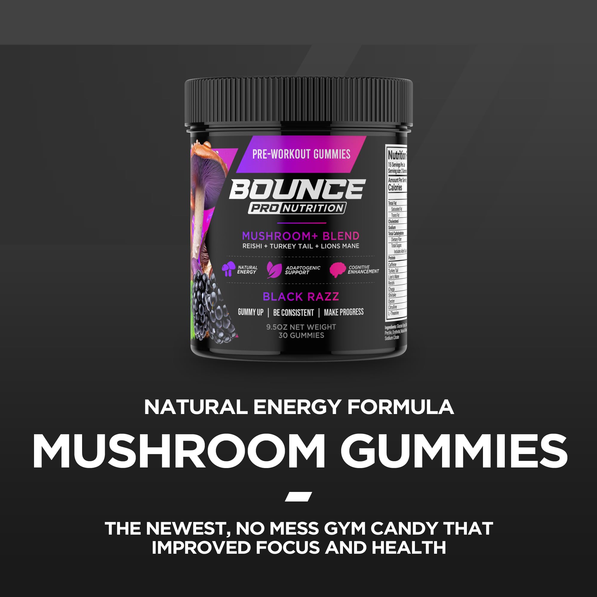 Bounce Pro athlete-training session image shows gummies fueling a workout.