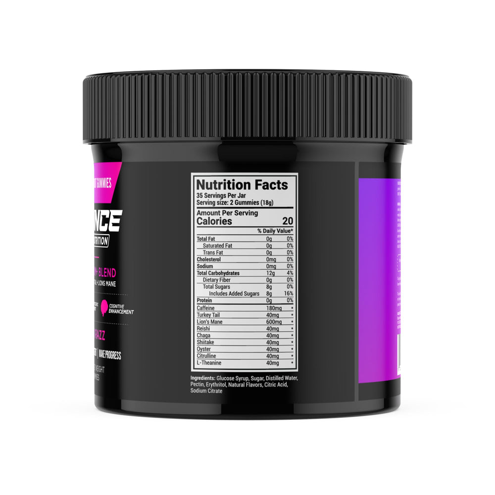 Bounce Pro gummies closeup highlights chewy texture and clean caffeine delivery.