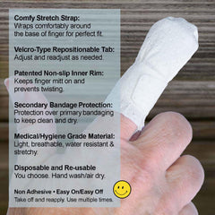 BounceBack MediMitt breathable material keeps fingers comfortable.