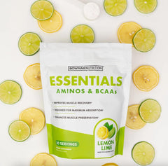 Bowmar Essentials powder being prepared, showing easy mixing before training.