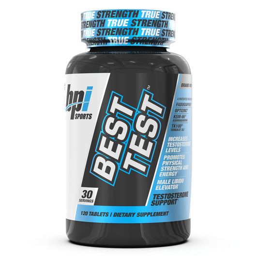 BPI Sports Best Test bottle front ready for daily energy support.