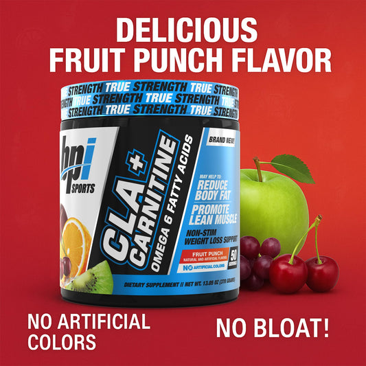 BPI Sports CLA+Carnitine bottle back with ingredients and directions