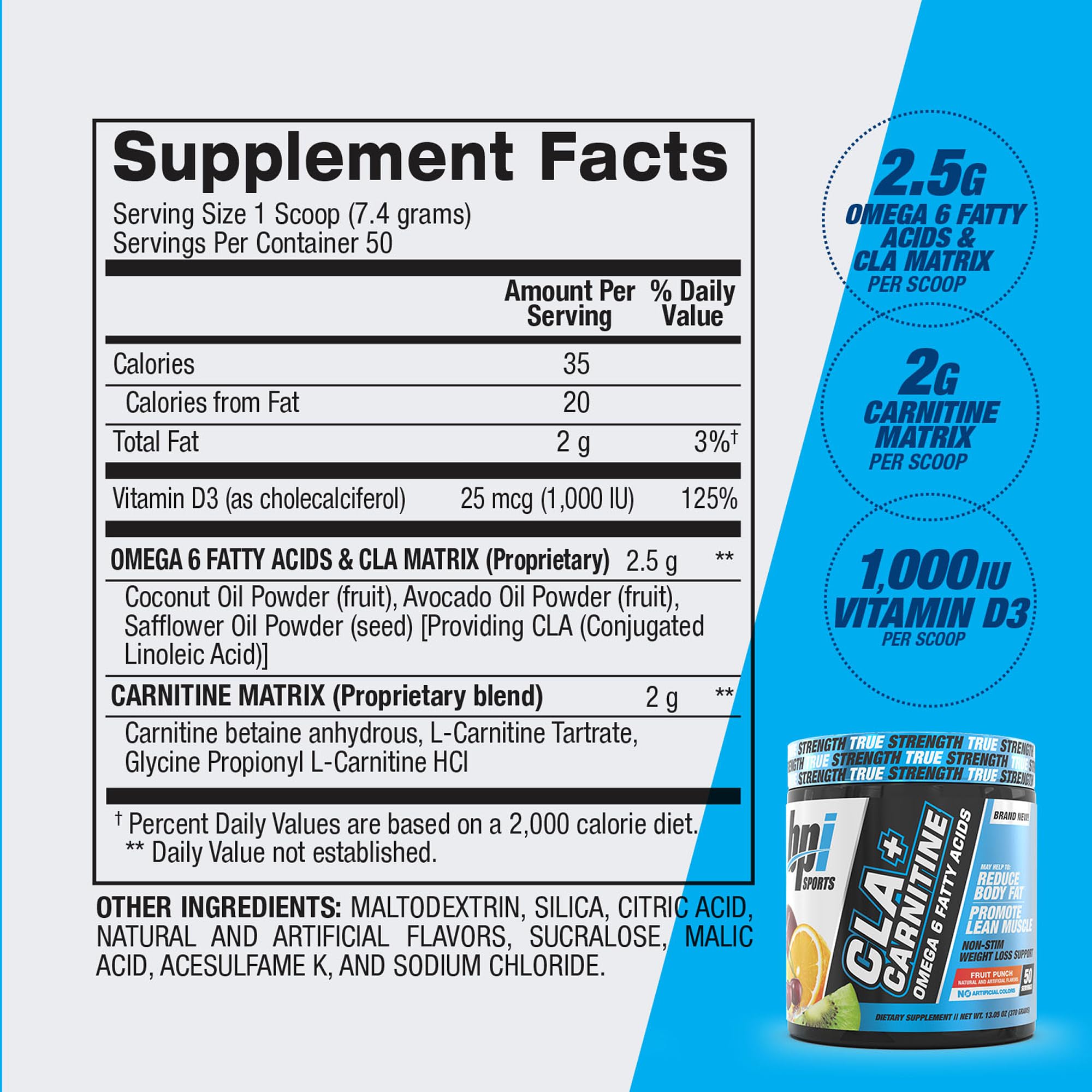 Pouring a scoop of CLA+Carnitine into a glass of ice water