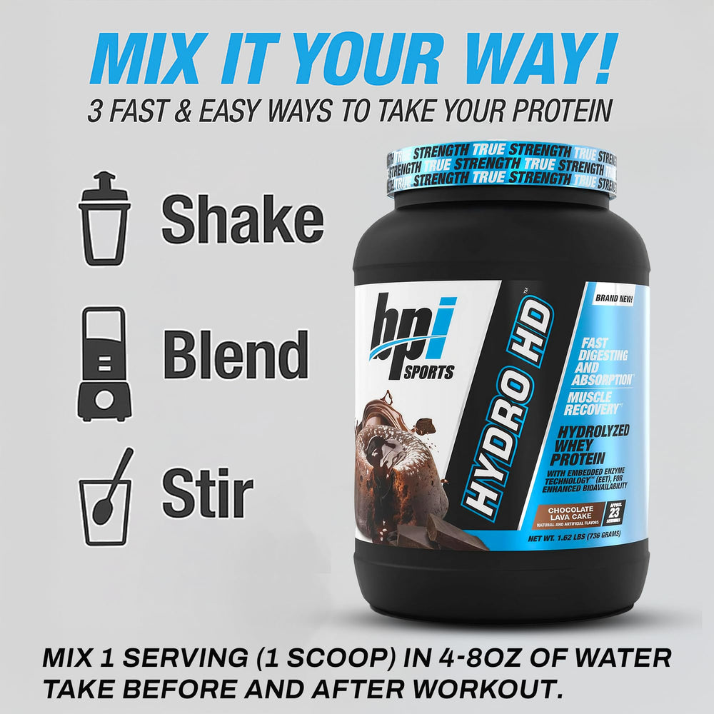 Chocolate Lava Cake flavor Hydro HD powder for rich taste and lean gains