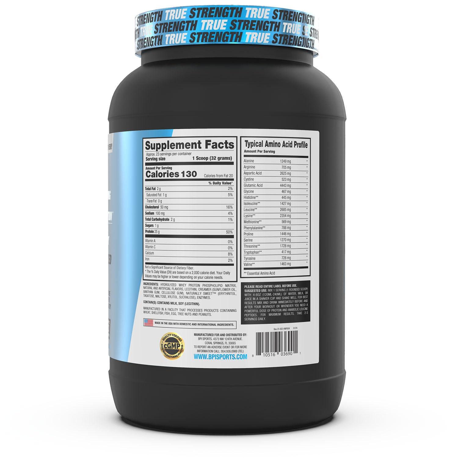 Hydro HD tub packaging highlighting hydrolyzed whey formula