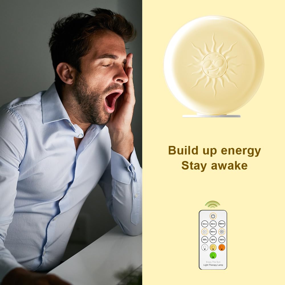 BQHY Light Therapy Lamp displays 10k lux intensity for bright, even lighting.