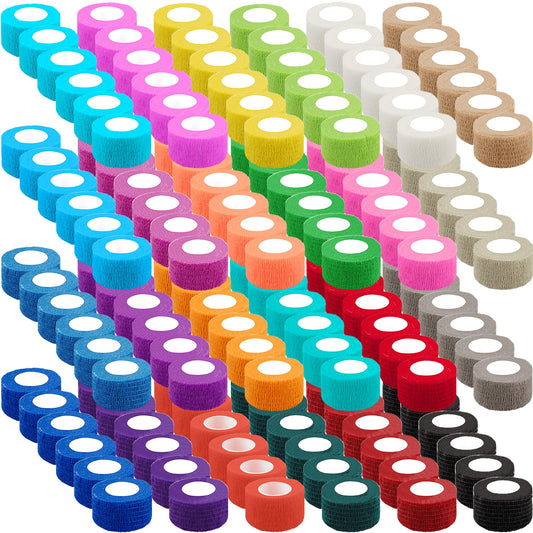 BQTQ 144 roll self adhesive bandage wrap in vibrant colors for color coding and quick identification