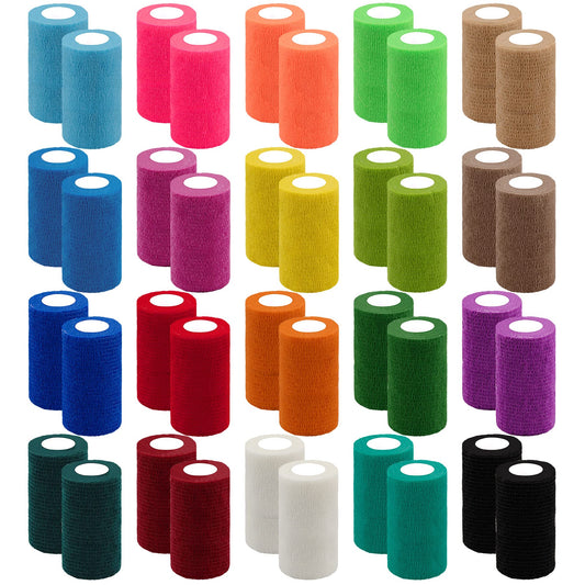 BQTQ 40-roll box display shows easy-access self-adhesive bandage wrap.