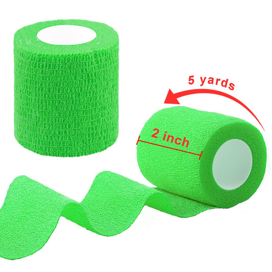 BQTQ neon-green ankle wrap, self-adhesive for adjustable comfort