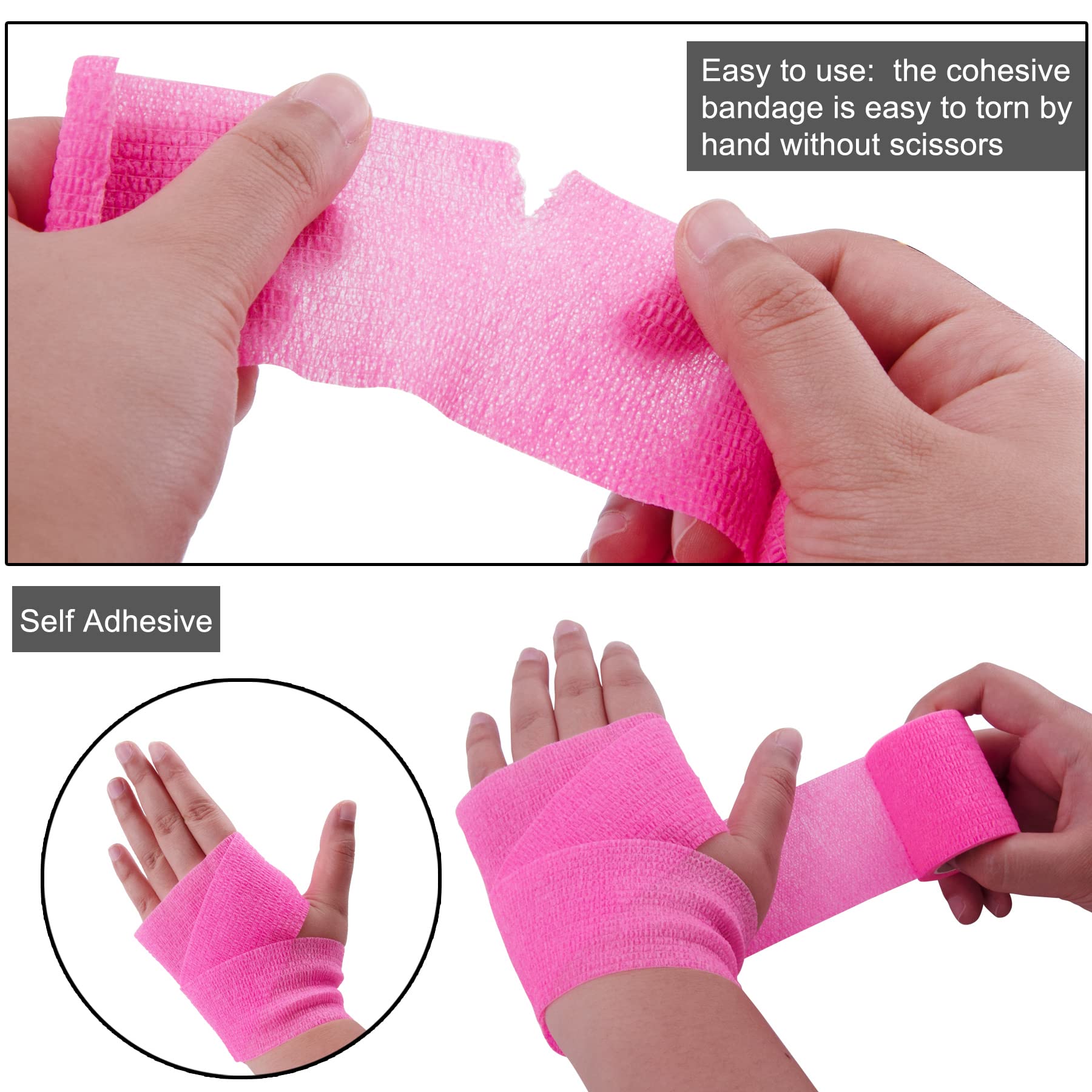BQTQ pink wrap demonstrates ankle stabilization and protection.