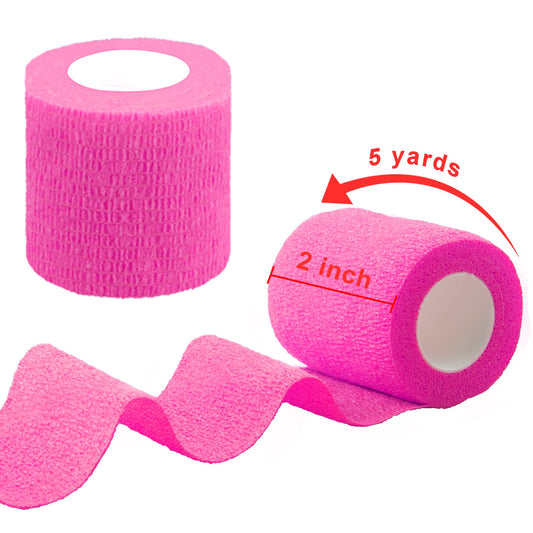 BQTQ pink bandage wrap shown on wrist for reliable support.