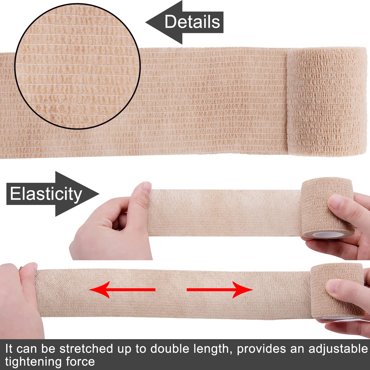 BQTQ breathable latex-nonwoven bandage with odor-free removal