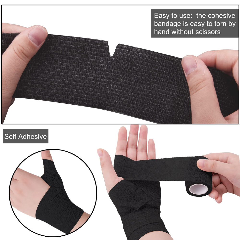 Close-up of breathable non-woven wrap with easy stretch for comfortable fitting.