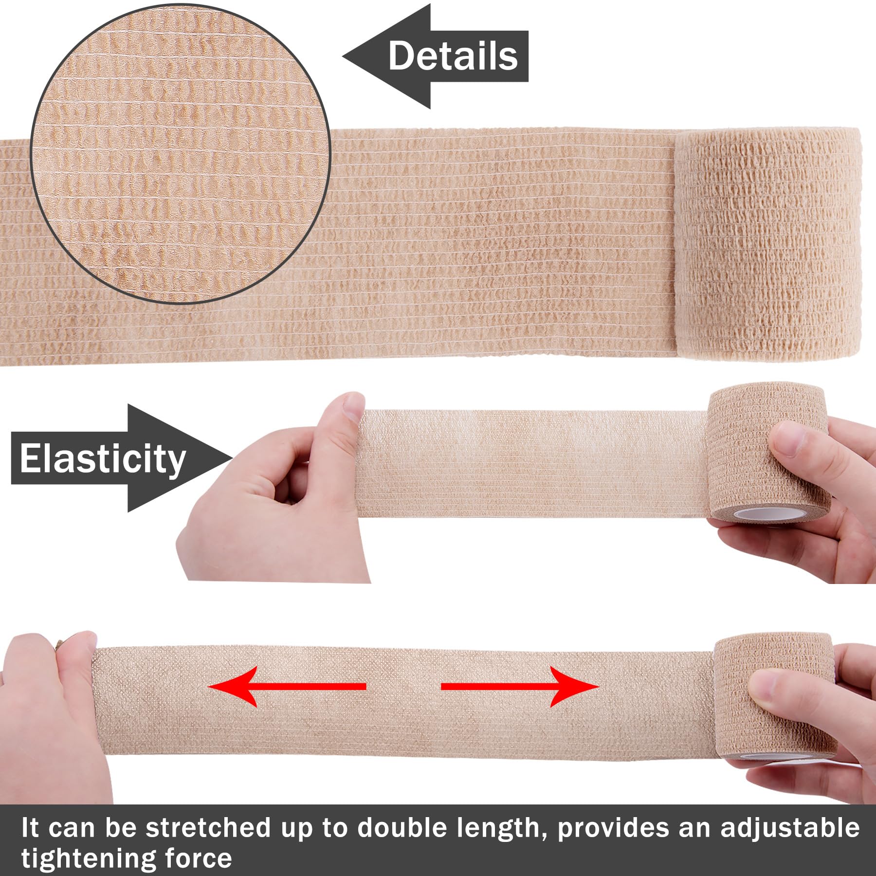 BQTQ easy tear bandage wrap that requires no clips for application