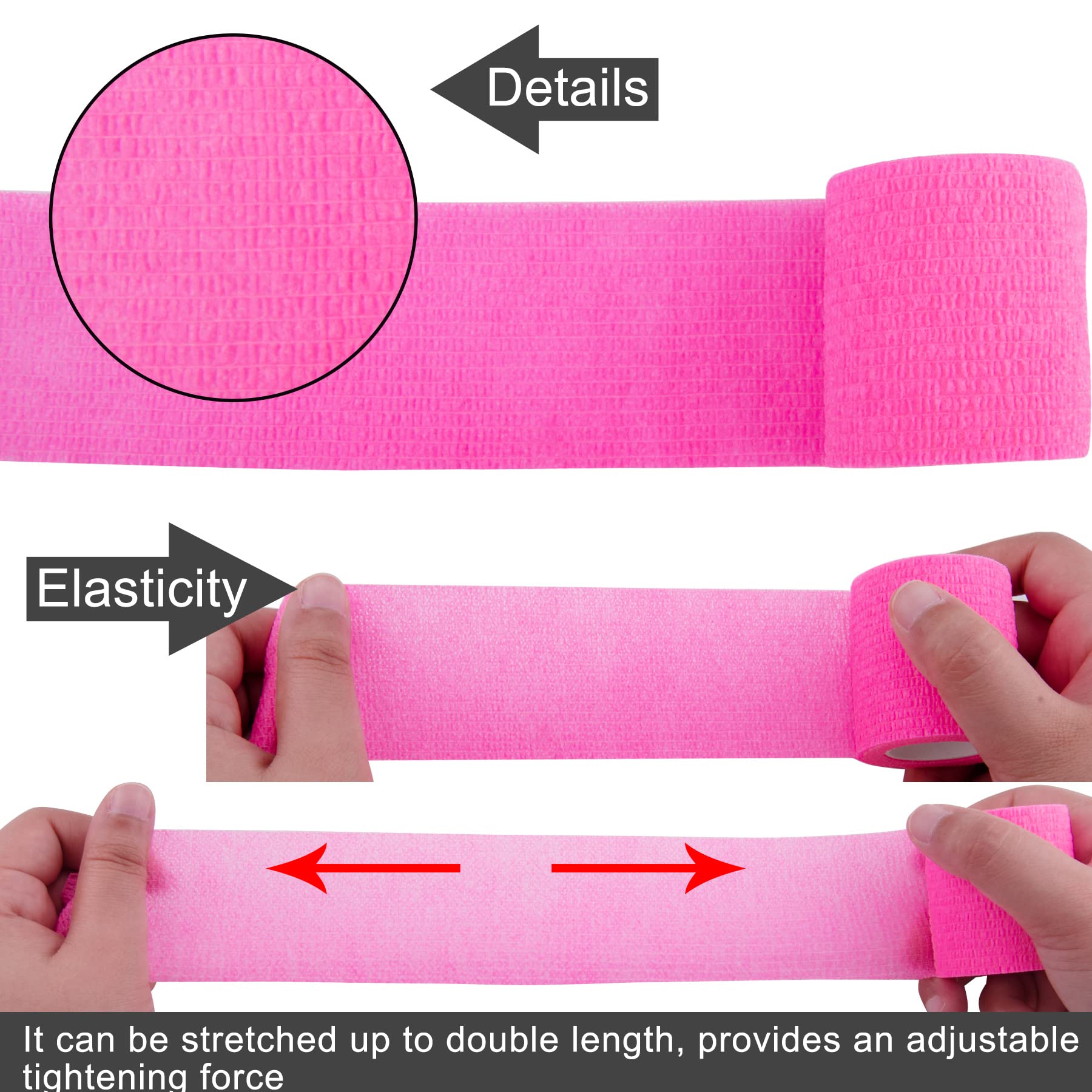 BQTQ close-up of easy-tear self-adhesive wrap.