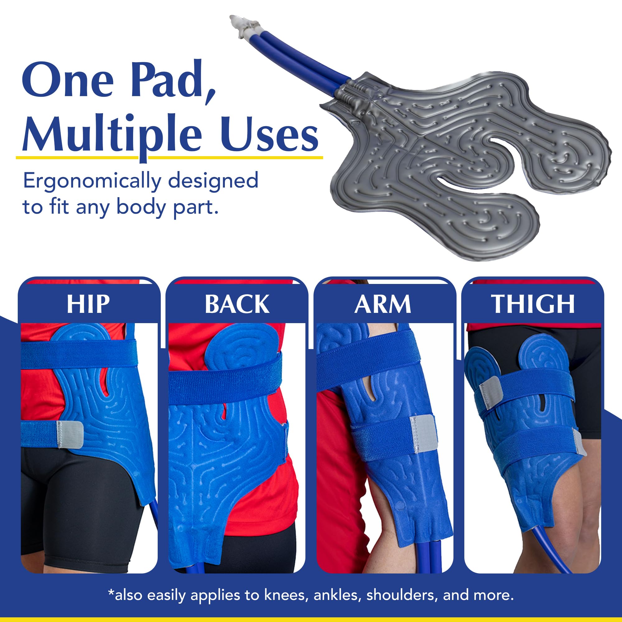 Brace Direct BlueIce portable design enables treatment at home or on the go.