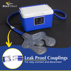 Brace Direct BlueIce whisper-quiet motor supports peaceful sessions anytime.