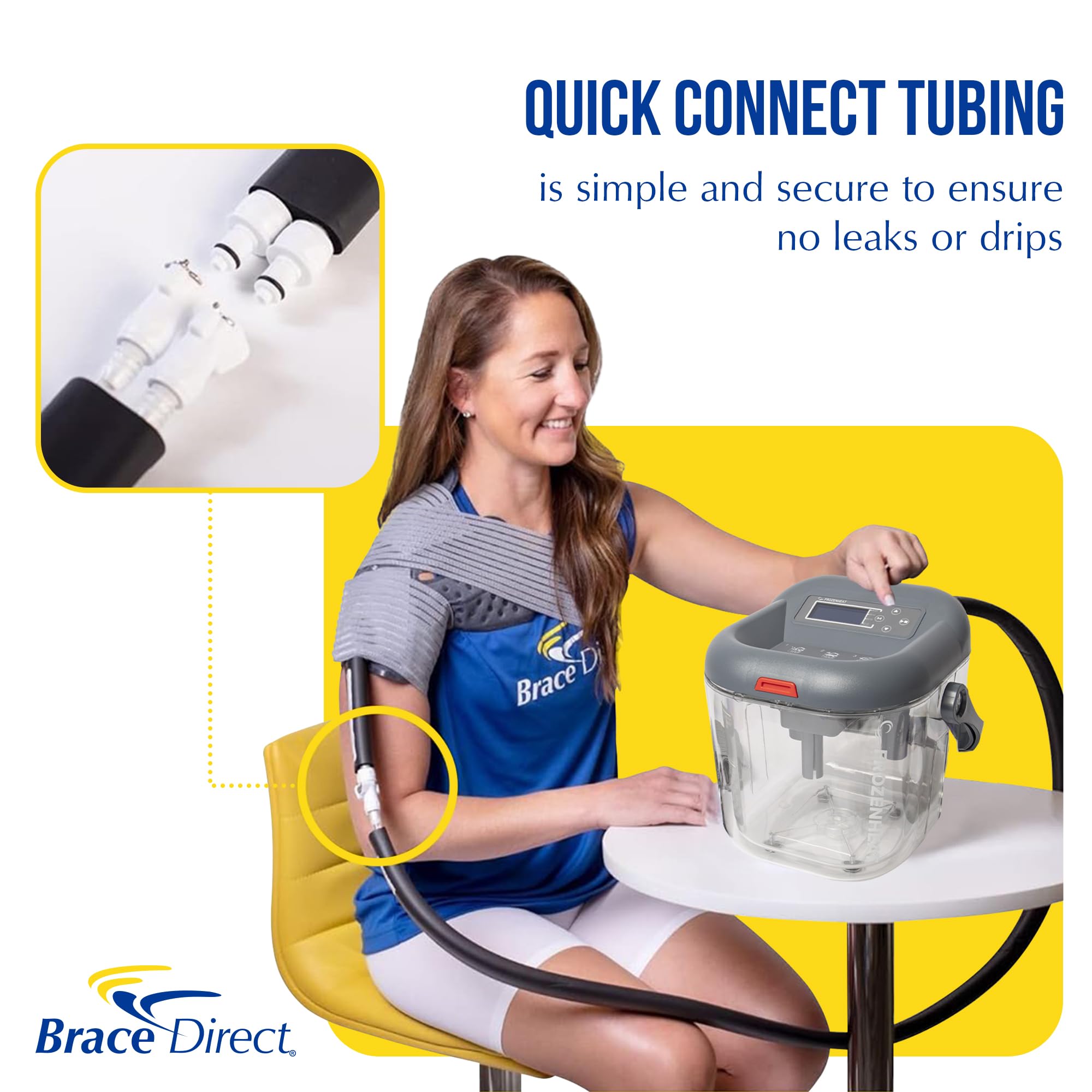 Brace Direct FrozenHeat compact design supports quiet therapy at home.