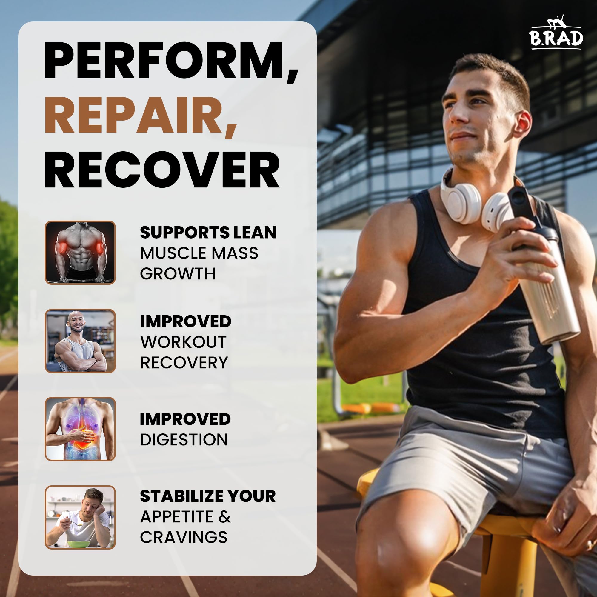 B.rad Whey Isolate dissolves quickly in water for a smooth drink.