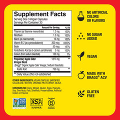 Bragg Energy ACV Capsules pouring into glass for an easy daily routine