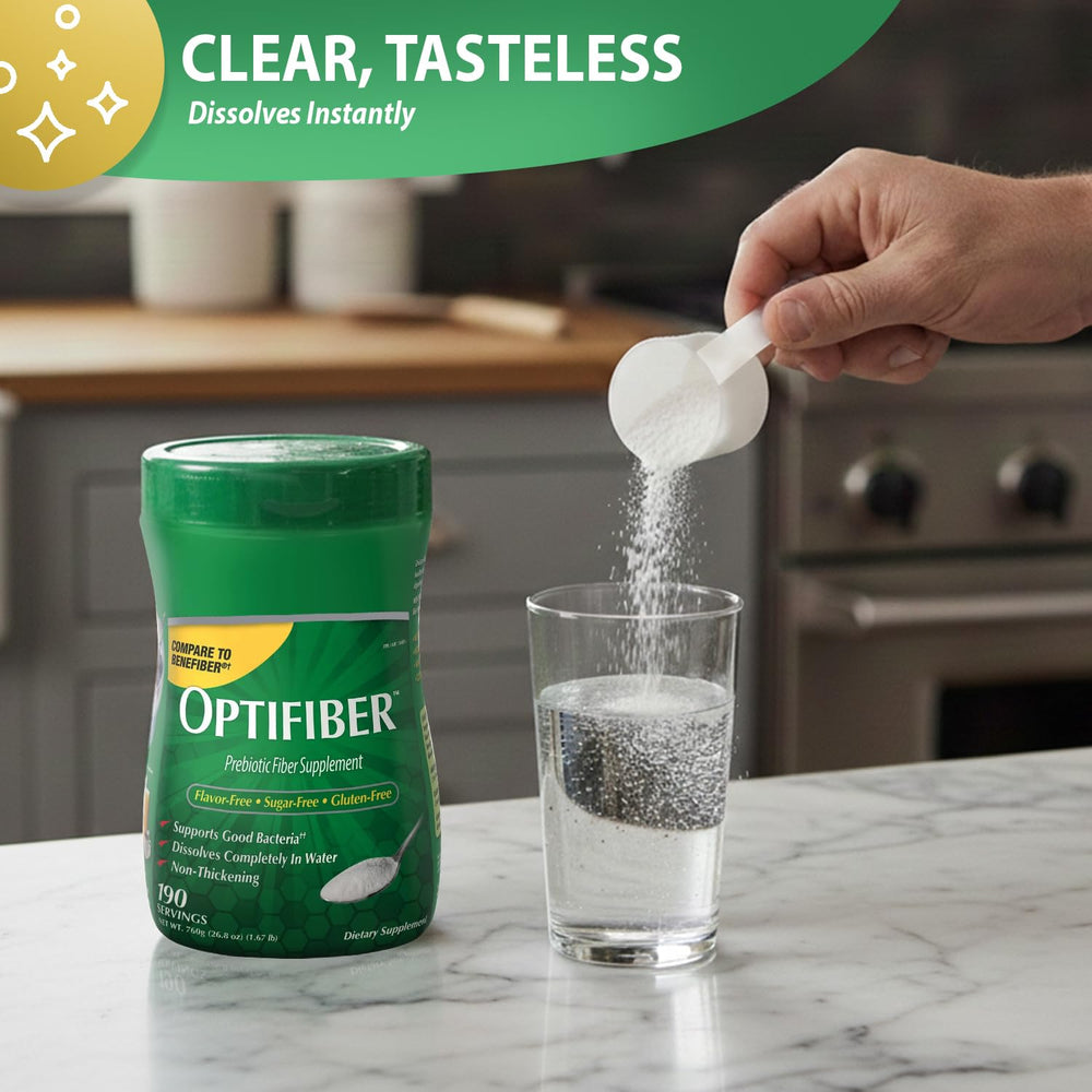 Braidz OptiFiber bottle with Scoopy spoon for consistent portions.