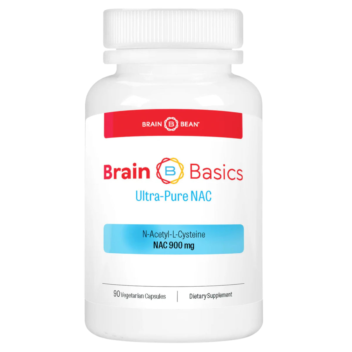 Brain Bean Brain Basics Ultra NAC bottle showing premium antioxidant support label