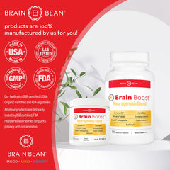 In-package Brain-Bean Brain-Boost packaging designed for easy daily use.