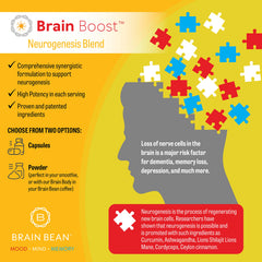 Pour Brain Bean Brain-Boost into tea to support mood and focus.