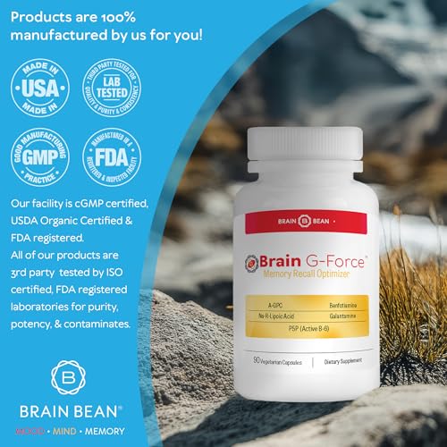 Brain G-Force bottle back with dosage details for daily routines