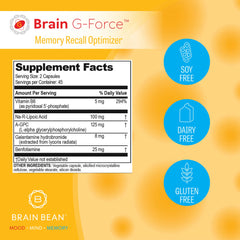 Brain G-Force capsules closeup emphasizing compact capsules for easy daily focus