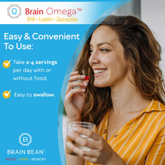 Brain Bean gluten-free dairy-free sugar-free supplement for clean daily use.
