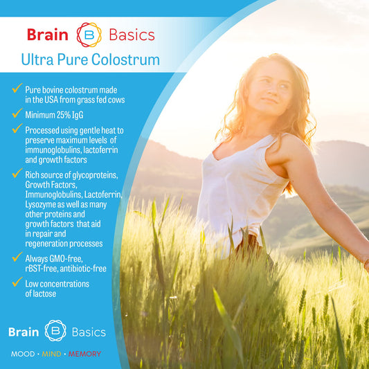 Brain Bean Ultra-Pure colostrum scoop with measure for precise daily servings