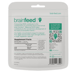 Brain Feed DHA bottle beside pregnancy-use lifestyle hints
