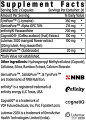 BrainAMP capsules lined up for the daily dosage