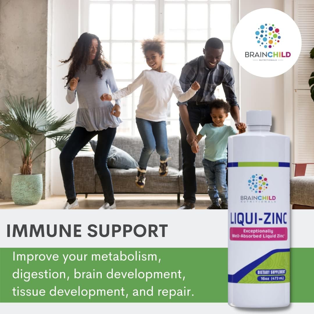 Happy child benefits from BrainChild LiquiZinc during daily routine
