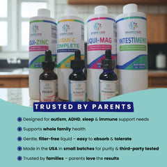 Family kitchen scene with IntestiMend for gut-friendly daily routine.