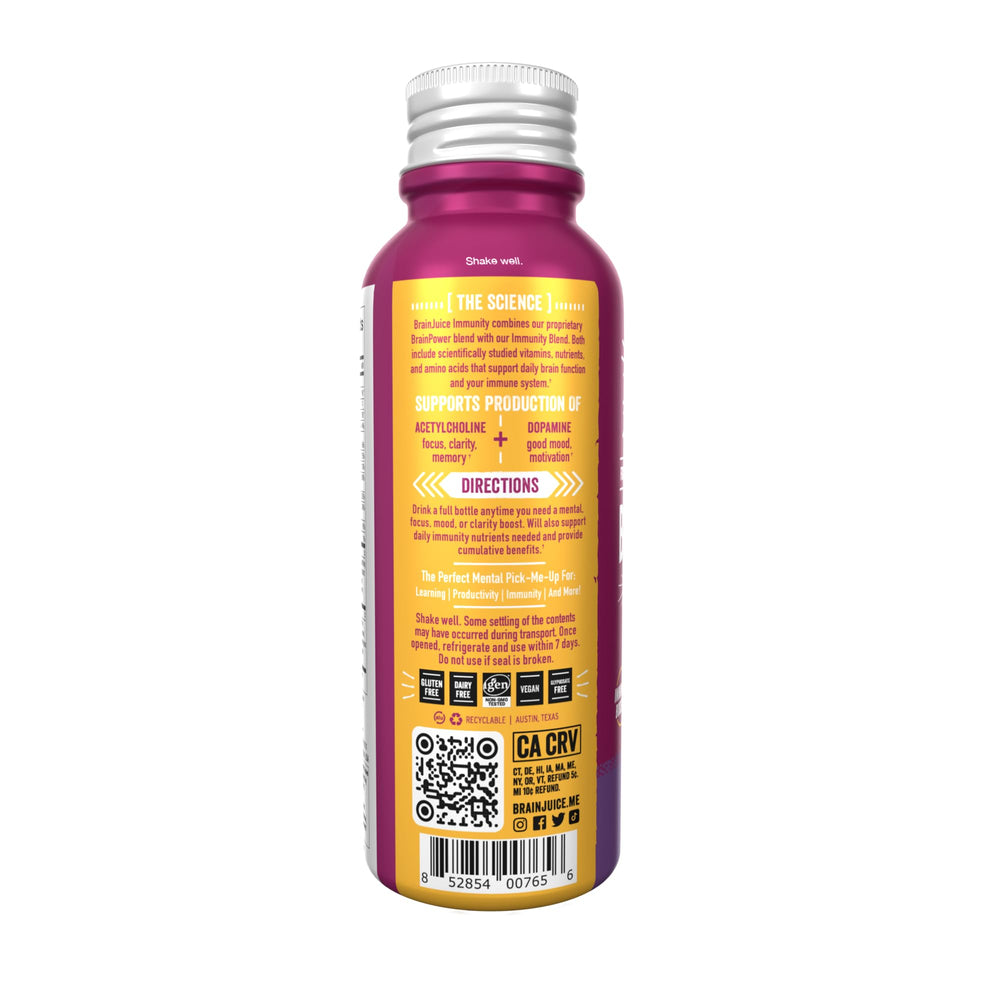 BrainJuice 12-pack display suggests value for daily use