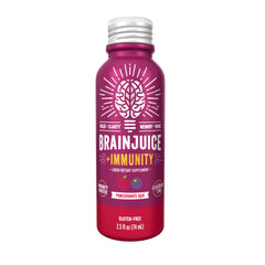 BrainJuice Aluminum packaging signals recyclable sustainable design.