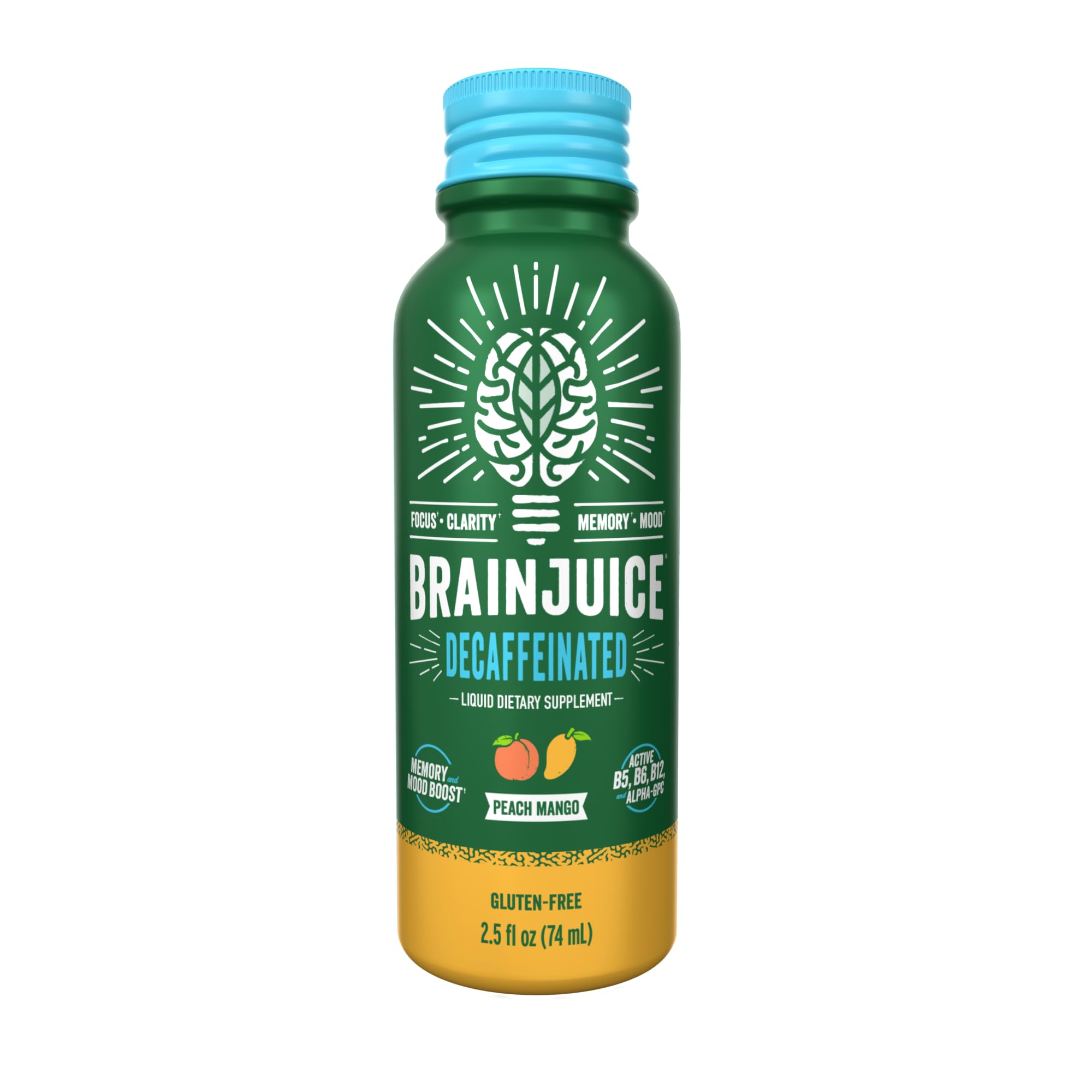 BrainJuice GMP facility production label emphasizing quality standards.