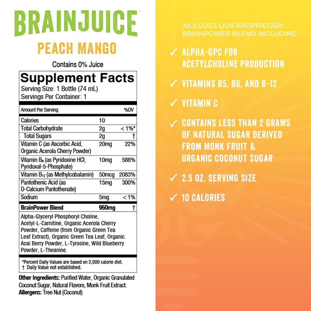 BrainJuice green tea extract demonstrates natural energy without jitters.