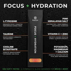 BrainTree Nutrition Focus Hydration at desk, supporting concentration and steady energy.